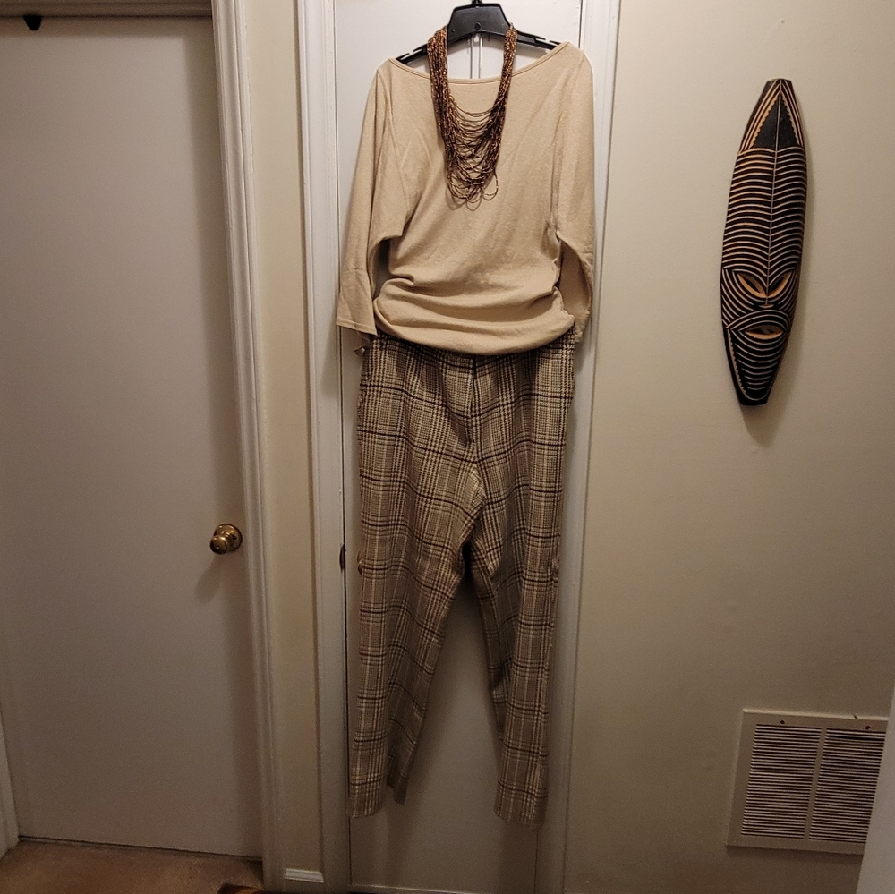 Woolen Houndstooth Slacks by Europa Boutique